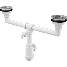 Сифон для кухонной мойки Alcaplast A453P Белый