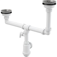 Сифон для кухонной мойки Alcaplast A454P Белый