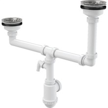 Сифон для кухонной мойки Alcaplast A454P Белый