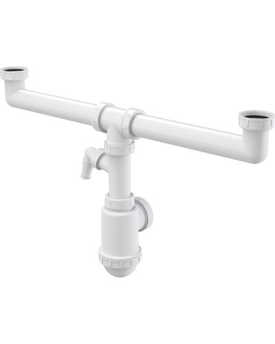 Сифон для кухонной мойки Alcaplast A448P-DN50/40 Белый