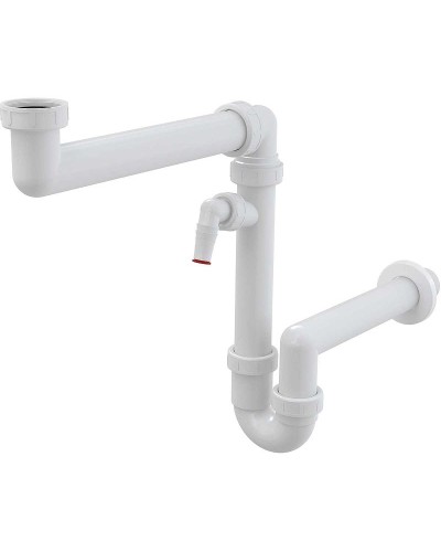 Сифон для кухонной мойки Alcaplast A872P Белый