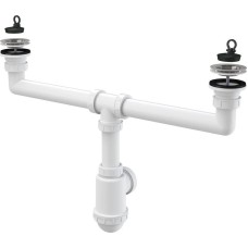 Сифон для сдвоенной мойки AlcaPlast A449-DN50/40