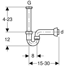 Сифон для кухонной мойки 1 1/2"-40 Geberit 152.742.11.1