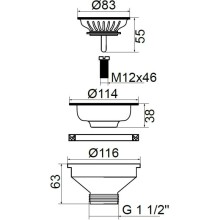 Выпуск для кухонной мойки Migliore Cucina ML.RIC-10.107 BR