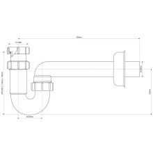 Сифон для кухонной мойки 1 1/2"-40 McALPINE MRSK14