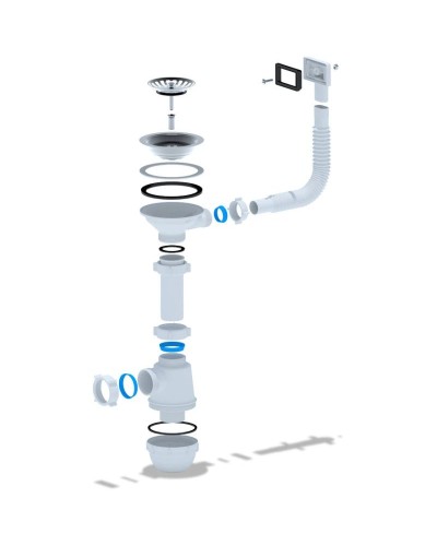 Сифон для кухонной мойки 3 1/2-40 АНИ пласт A0145S