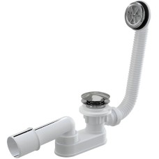 Сифон для душевого поддона Alcaplast A506KM Белый Хром
