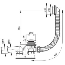 Сифон для поддона Ravak Sabina X01315
