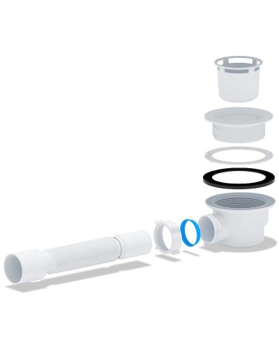 Сифон для душевого поддона Aquanet АниПласт E325BK 259367 Белый