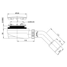Сифон для поддона Ø 90 мм Radaway R580 Black
