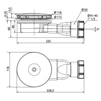 Сифон для поддона Ø 90 мм Radaway R400 Black