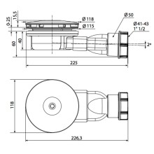 Сифон для поддона Ø 90 мм Radaway R400 Black