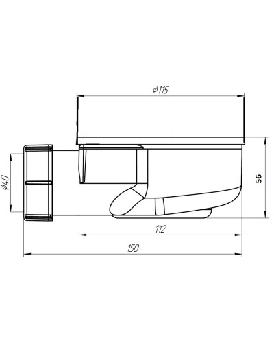 Сифон для поддона Ø 90 мм Good Door сЛ00094