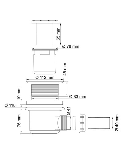 Сифон для поддона Ø 90 мм WasserKRAFT D454