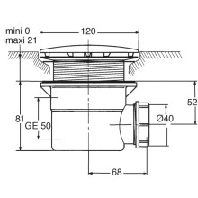 Сифон для поддона Ø 90 мм Jacob Delafon E78160-CP