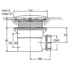 Сифон для поддона Ø 90 мм Jacob Delafon E78160-CP