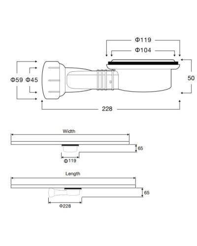 Сифон для поддона Ø 90 мм Vincea Vsph-D132