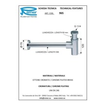 Латунный шестигранный сифон Remer 965114