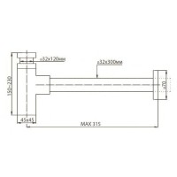 Сифон под раковину BelBagno BB-SCR-F-CRM