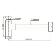 Сифон под раковину BelBagno BB-SCR-F-CRM