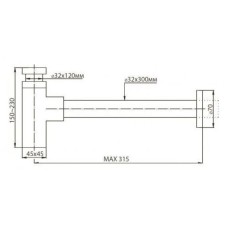 Сифон под раковину BelBagno BB-SCR-F-CRM