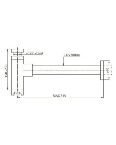 Сифон под раковину BelBagno BB-SCR-F-CRM
