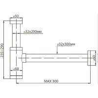 Сифон под раковину BelBagno BB-SCR-E-CRM