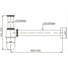 Сифон под раковину BelBagno BB-SCR-B-CRM
