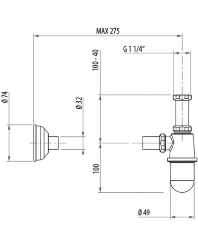 Сифон для раковины Gattoni Accessori 0152/00D0oro