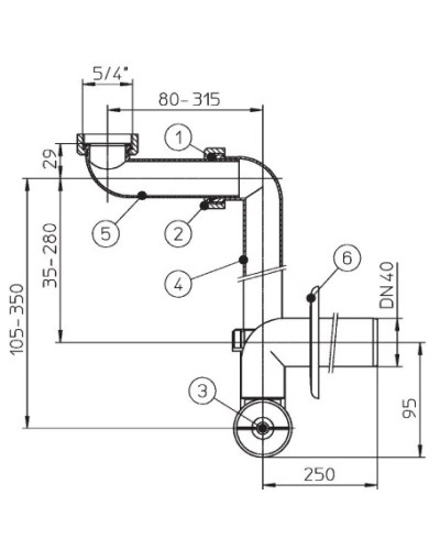 Сифон для раковины 1 1/4"-40 Jika 8942460000001