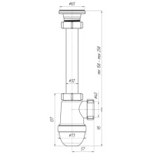 Сифон для раковины 1 1/4"-40 АНИ пласт C1000
