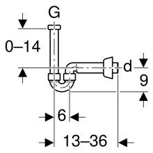 Сифон для раковины 1 1/4"-40 Geberit 151.105.21.1
