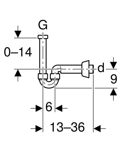 Сифон для раковины 1 1/4"-40 Geberit 151.108.11.1