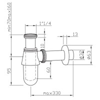 Сифон для раковины Noken Botella N199514001