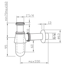 Сифон для раковины Noken Botella N199514001