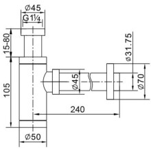 Сифон для раковины GID G-54CH