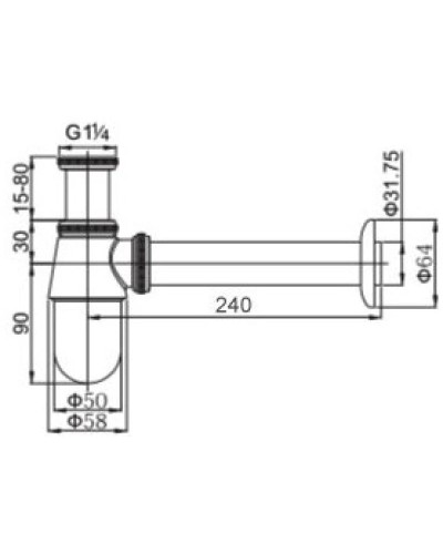 Сифон для раковины GID G-56CH
