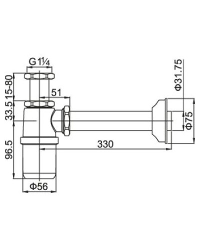 Сифон для раковины Cezares CZR-SBA-02