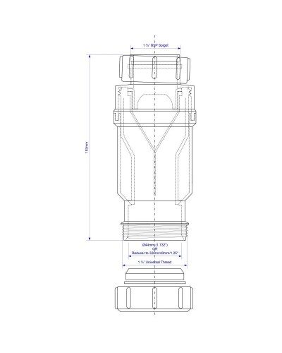 Самозакрывающийся сливной клапан 1"1/2-40 McALPINE MRNRV40