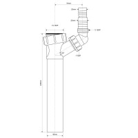 Вставка с адаптером 1 1/2"-40 McALPINE TEE3-240