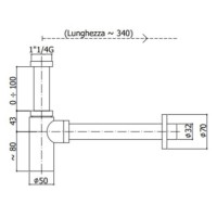 Сифон для раковины Paffoni ZACC240ROSE