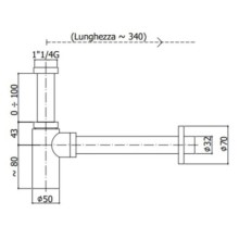 Сифон для раковины Paffoni ZACC240ROSE