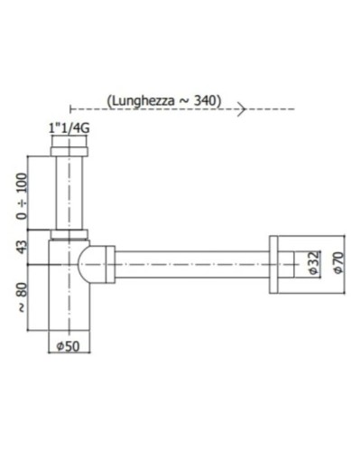 Сифон для раковины Paffoni ZACC240ROSE