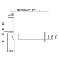 Сифон для раковины Paffoni ZACC240NKNSP