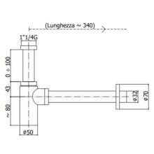 Сифон для раковины Paffoni ZACC240NKNSP