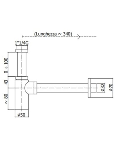 Сифон для раковины Paffoni ZACC240NKNSP
