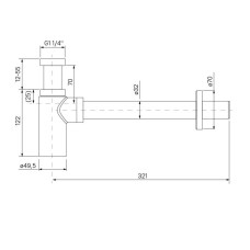 Сифон для раковины IDDIS Optima Home OPTBN00i84