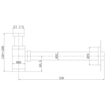 Сифон для раковины Abber AF0030RG