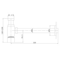 Сифон для раковины Abber AF0031RG