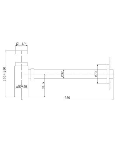 Сифон для раковины Abber AF0031RG